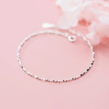 Minimalist Sterling Silver Bracelet 925 Women Jewelry