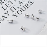 925 Silver Hoop Clip Earrings Women's Fine Jewelry