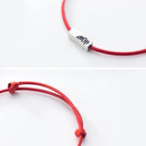 925 Silver Red Thread Bracelet for Women