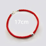 999 Silver Red Thread Bracelet for Women