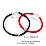 999 Silver Red Thread Bracelet for Women