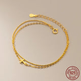Silver 925 Sterling Double Layer Chain Bracelet