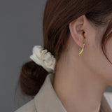 925 Silver Hoop Earrings Women Fine Jewelry