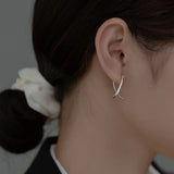 925 Silver Hoop Earrings Women Fine Jewelry