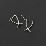 925 Silver Hoop Earrings Women Fine Jewelry