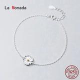 Daisy Flower Bracelet Silver 925 Minimalist Chain Fine Real Silver 925 Jewelry