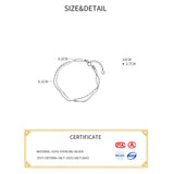 Double Layer Chain Bracelet 925 Sterling Silver Women's Jewelry