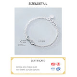 Double Layer Chain Eight Silver Bracelet 925 Women Jewelry Chain