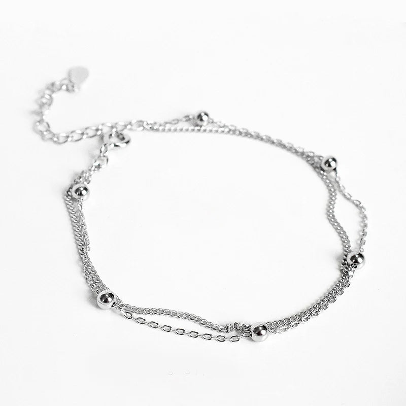 Double Layer Bracelets For Women Silver 925 Sterling Jewelry