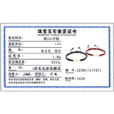925 Silver Red Bracelet for Women