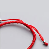 Handmade Red Thread Silver 925 Bracelet for Women