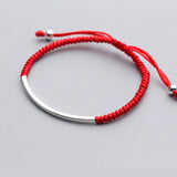 Handmade Red Thread Silver 925 Bracelet for Women