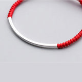 Handmade Red Thread Silver 925 Bracelet for Women