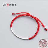 Handmade Red Thread Silver 925 Bracelet for Women