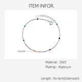 Ethnic Colorful Bead Bracelet Silver 925 Jewelry