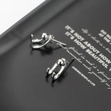 925 Silver Earrings Retro Studs Girls Ear Piercing Womens Silver Jewelry