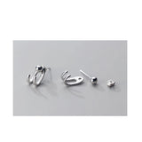 925 Silver Earrings Retro Studs Girls Ear Piercing Womens Silver Jewelry