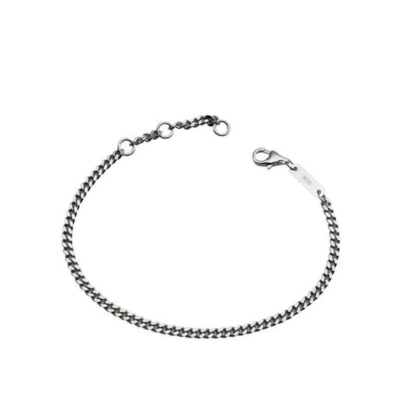 925 Sterling Silver Chain Link Bracelet for Women