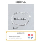 Silver 925 Bracelet Female Snake Chain Layers Minimalist Bracelets Women