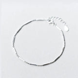 Silver 925 Bracelet Small Bead Minimalist for Women