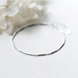 Silver 925 Bracelet Small Bead Minimalist for Women
