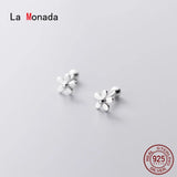 Flower Earrings Studs 925 Sterling Silver Minimalist Stud Earrings For Women