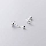 Flower Earrings Studs 925 Sterling Silver Minimalist Stud Earrings For Women