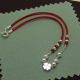 925 Silver Bracelet with Red Thread For Women