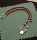 925 Silver Bracelet with Red Thread For Women