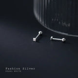 925 Sterling Silver Square Stud Earrings for Women Girls