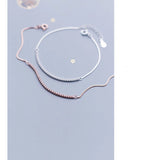 925 Sterling Silver Women's Bracelet Accessoire Female Inlay