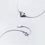 925 Silver Heart Charm Bracelet Adjustable Women Jewelry