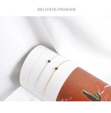 925 Sterling Silver Green Heart Bracelet for Women