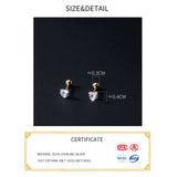 Heart Stud Earrings 925 Sterling Silver Small Silver Earrings For Women