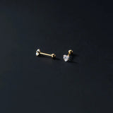 Heart Stud Earrings 925 Sterling Silver Small Silver Earrings For Women
