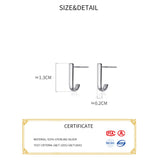 Silver 925 Stud Earrings for Women Minimalist Style