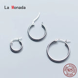 925 Silver Hoop Earrings for Women Minimalist Jewelry