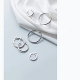 925 Silver Hoop Earrings for Women Minimalist Jewelry