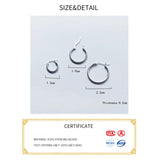 925 Silver Hoop Earrings for Women Minimalist Jewelry
