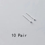 Pierced Ears Earings Studs 999 Silver Fine Jewelry Minimalist Studs
