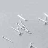 Pierced Ears Earings Studs 999 Silver Fine Jewelry Minimalist Studs