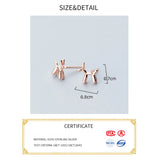 Dog Silver 925 Stud Earrings For Women