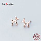 Dog Silver 925 Stud Earrings For Women