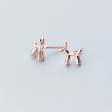 Dog Silver 925 Stud Earrings For Women