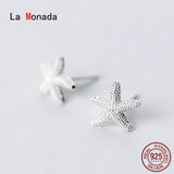 Starfish Earrings 925 Sterling Silver Minimalist Studs for Women