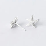 Starfish Earrings 925 Sterling Silver Minimalist Studs for Women