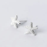 Starfish Earrings 925 Sterling Silver Minimalist Studs for Women
