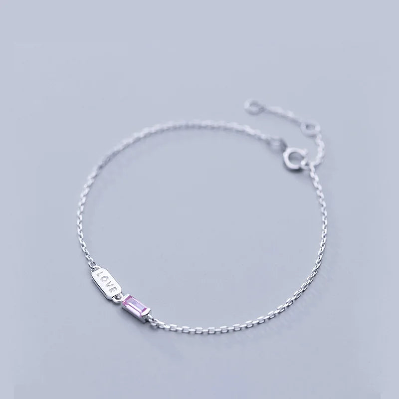 Women's Silver 925 Letter Bracelets - Real Fine Jewelry 