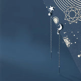 Long Tassel Earrings 925 Silver Drop Earrings