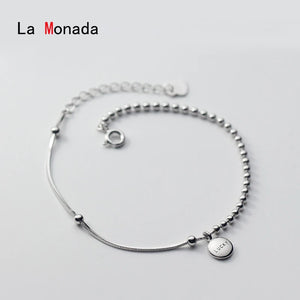 Minimalist 925 Sterling Silver Lucky Charm Bracelet for Women